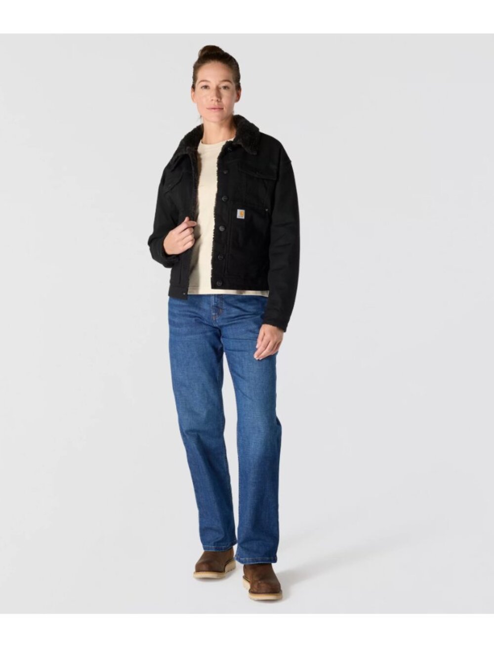 Carhartt Women's Rugged Flex® Loose Fit Canvas Sherpa-Lined Jacket NWT sz S - Picture 3 of 9